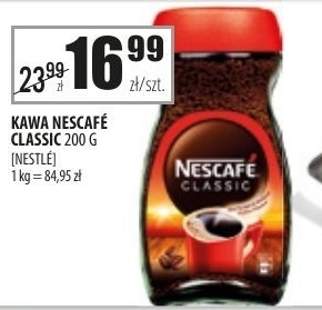 Społem Szczecin Nescafé Classic Kawa rozpuszczalna 200 g oferta