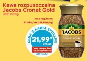 Społem Jacobs Cronat Gold Kawa rozpuszczalna 200 g oferta