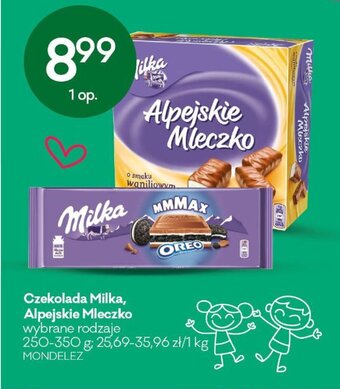 Groszek Czekolada Milka, Alpejskie Mleczko 250-350g oferta