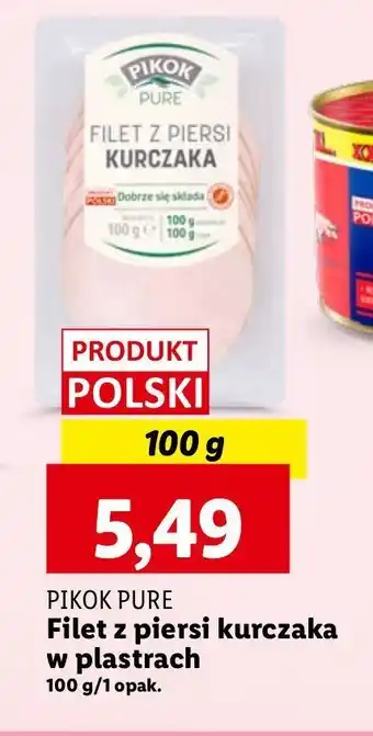 Lidl Filet z piersi kurczaka w plastrach 1 SZT 100 G oferta