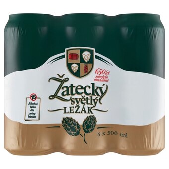 Carrefour Žatecký Světlý Ležák Piwo jasne pełne 6 x 500 ml oferta