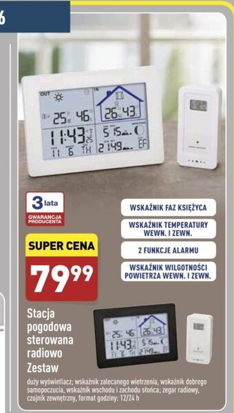 ALDI Stacja pogodowa sterowana radiowo oferta