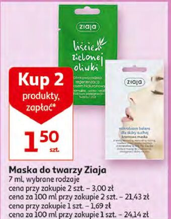 Auchan Maska oliwkowa regenerująca Ziaja Liście Zielonej Oliwki oferta