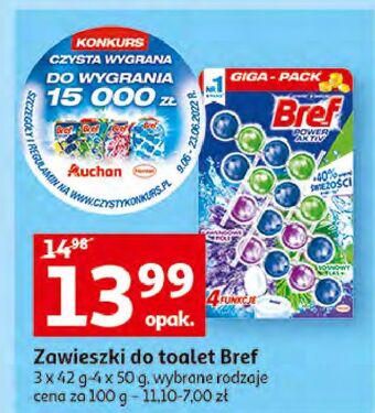 Auchan Kostka do wc 4 function lavender + pine Bref Power Aktiv oferta