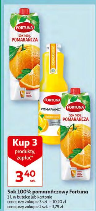 Auchan Sok 100% pomarańczowy Fortuna oferta