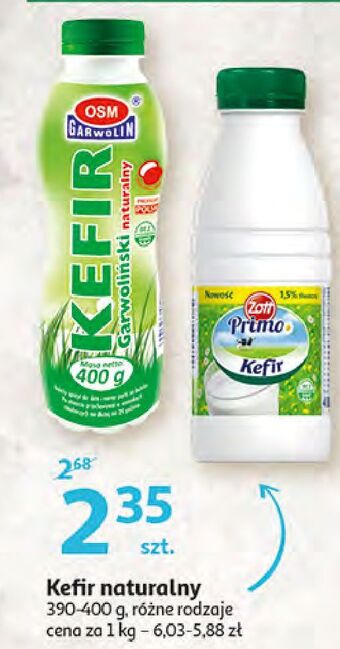 Auchan Kefir naturalny Osm Garwolin oferta
