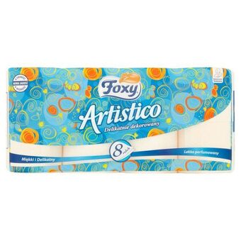 Torimpex Foxy artistico papier toaletowy delikatnie dekorowany brzoskwiniowy 8 rolek oferta