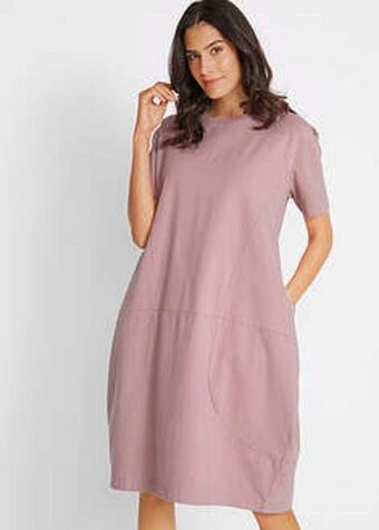 BonPrix Sukienka bawełniana oversize, rękawy 1/2, długość do kolan oferta