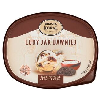 Torimpex Bracia koral lody jak dawniej lody śmietankowe z ciasteczkami 900 ml oferta