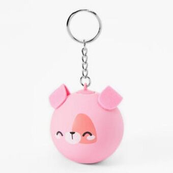 Claire's Coral puppy stress ball keychain oferta