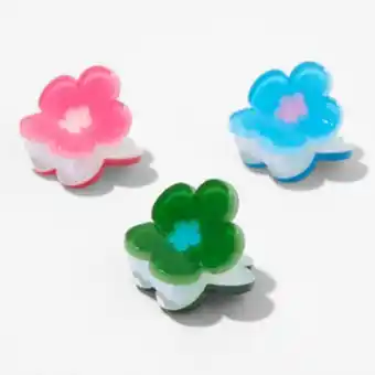 Claire's Retro flower hair claws (3 pack) oferta