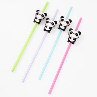 Claire's Pastel panda resuable straws (4 pack) oferta