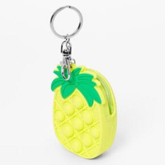 Claire's Popper pineapple mini jelly coin purse keychain oferta