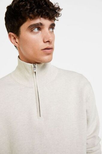 High neck jumper with zip