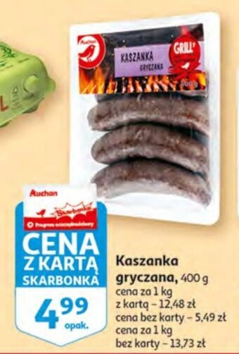 Auchan Kaszanka gryczana 400 g oferta