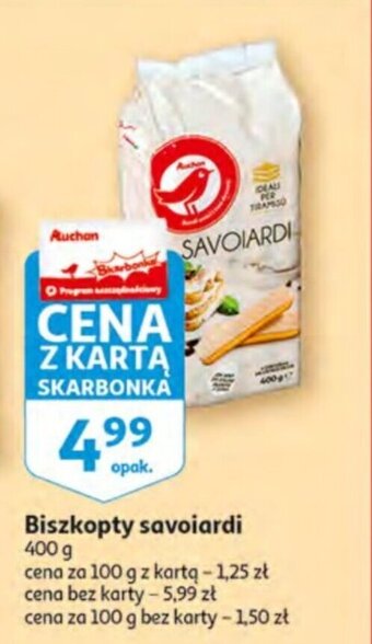 Auchan Biszkopty savoiardi 400 g oferta