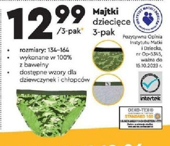 Biedronka Majtki dziecięce 3-pak oferta