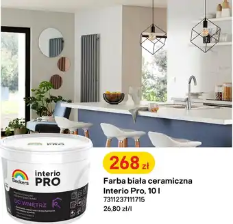 Castorama Farba biała ceramiczna Interio pro 10l oferta