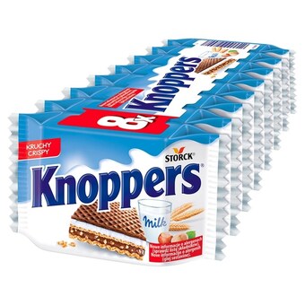 Auchan Knoppers Wafelek mleczno-orzechowy 200 g (8 sztuk) oferta