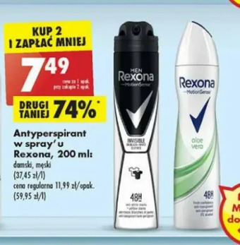 Biedronka Antyperspirant Rexona Aloe Vera oferta