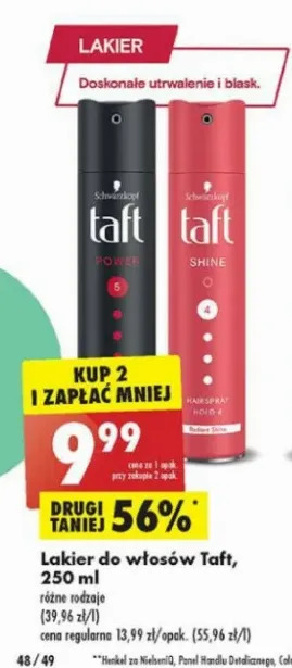 Biedronka Lakier do włosów Taft Power oferta