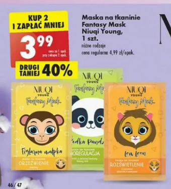 Biedronka Maseczka do twarzy figlarna małpka Niuqi Young oferta