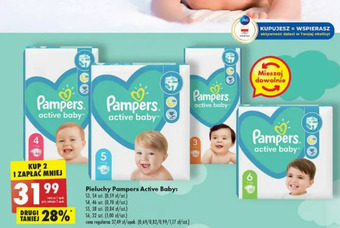 Biedronka Pieluszki midi 3 Pampers Active Baby oferta