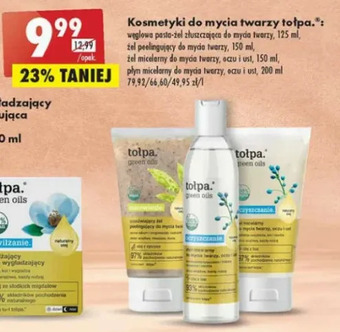 Biedronka Żel micelarny do mycia twarzy z olejem lnu Tołpa Green Oils oferta