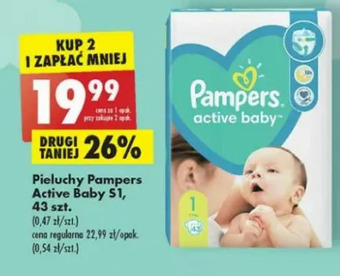Biedronka Pieluszki dla dzieci 1 Pampers Active Baby oferta