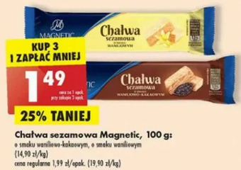Biedronka Chałwa sezamowa o waniliowo-kakaowa Magnetic oferta