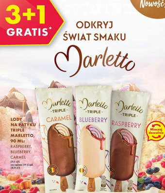 Biedronka Lód blueberry Marletto Triple oferta