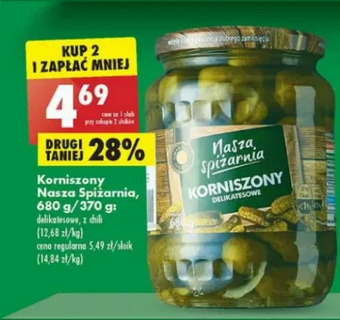 Biedronka Korniszony z chili Nasza Spiżarnia oferta