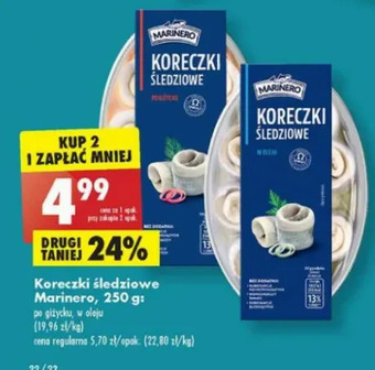 Biedronka Koreczki śledziowe w oleju Marinero oferta