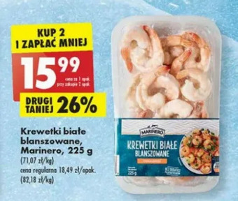 Biedronka Krewetki białe blanszowane Marinero oferta