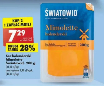 Biedronka Ser mimolette plastry Światowid oferta