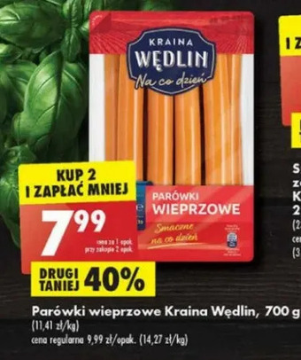 Biedronka Parówki wieprzowe Kraina Wędlin oferta