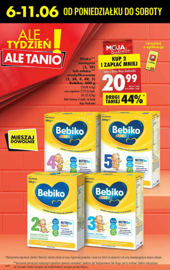 Biedronka Mleko 3 Bebiko Junior oferta