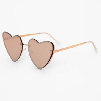 Rose gold heart sunglasses