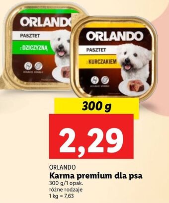 Lidl Pasztet dla psa z dziczyzną Orlando oferta