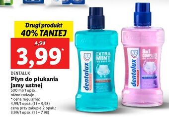 Lidl Płyn do płukania jamy ustnej extra mint Dentalux oferta
