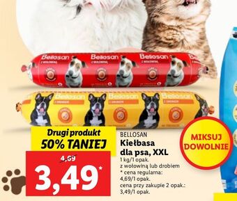 Lidl Kiełbasa dla psa z wołowiną Bellosan oferta