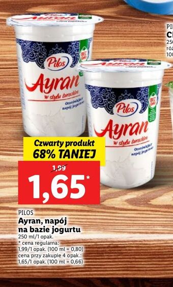 Lidl Napój jogurtowy turecka receptura Pilos Ayran oferta