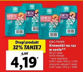 Lidl Krewetki w sosie czosnkowym King Prawn oferta