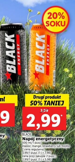 Lidl Napój energetyczny mojito Black Energy oferta