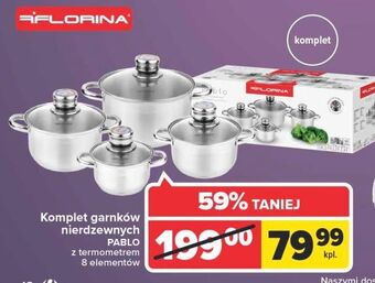 Carrefour Market Zestaw garnków z termometrem pablo Florina (Florentyna) oferta