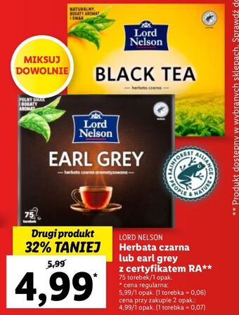 Lidl Herbata czarna Lord Nelson oferta