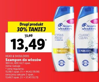 Lidl Szampon do włosów classic clean Head&Shoulders oferta