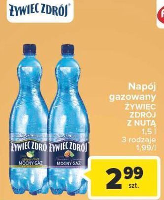 Carrefour Market Woda mocny gaz cytryna-mięta Żywiec Zdrój Z Nutą... oferta