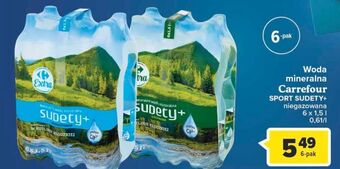Carrefour Market Woda naturalna niegazowana Carrefour Sudety+ oferta