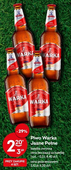 Żabka Piwo Warka Jasne Pełne 0,5 l oferta